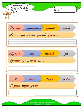 y sesi Grubu Çalışma Sayfaları